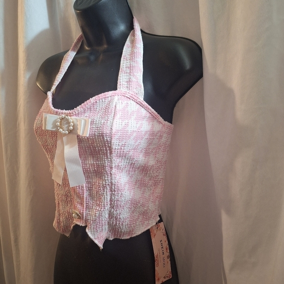 SHEIN Light Pink Knit Tank Top - Picture 4 of 6